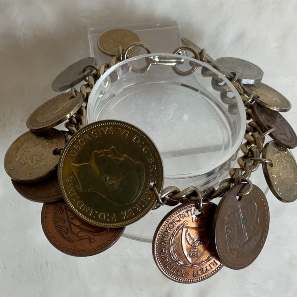 Vintage coin bracelet
